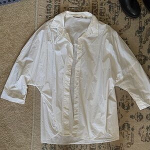 Athleta Women’s Lightweight White Shirt with drop sleeve